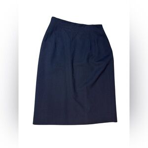 Jones New York Navy Wool Skirt Size 4 | 100% Pure Wool Classic Career Midi NWT